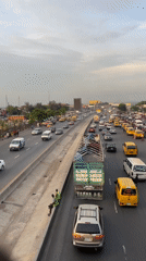 Heavy traffic clogs Ikeja highway during evening rush hour