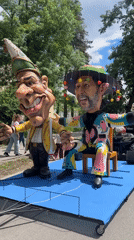 Cartoon parade float spotted in Gabrovo, Bulgaria