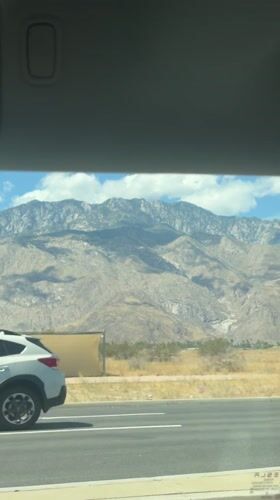 Vehicle occupant observes pickup truck on Palm Springs road