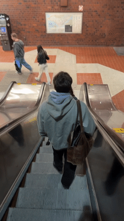 Late-night commuter activity documented in Montreal subway station