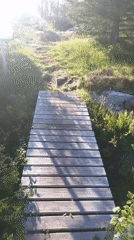 Sunny morning hike through Sveggen's rocky Norwegian trail