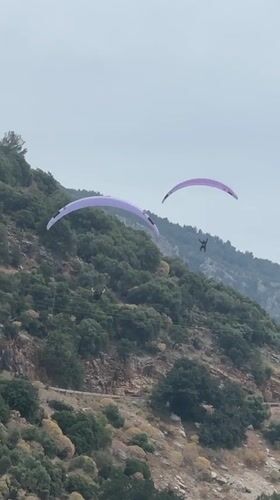 Paragliding and beach activities observed in Fethiye, Turkey