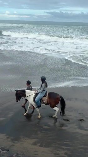 Beach life and traditional ceremony captured in Kediri, Indonesia