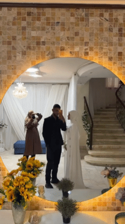 Gaza wedding celebration captured in mirror selfies