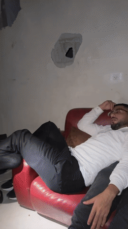 Young men gather for indoor party in Gaza
