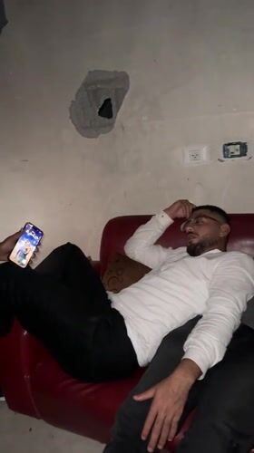 Young men gather for indoor party in Gaza