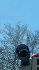 Truck emits dark smoke in New York