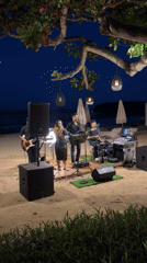 Evening beach activities captured in Kuta Selatan including proposal setup