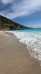 Parasailing, paragliding observed at sunny Fethiye beach resort