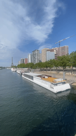 Seine riverfront views with the Eiffel Tower in the background
