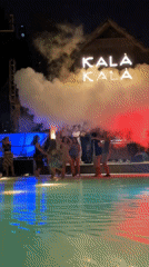 Group dances at Kala Kala tiki bar in Da Nang