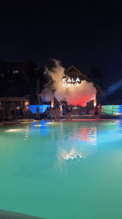 Group dances at Kala Kala tiki bar in Da Nang