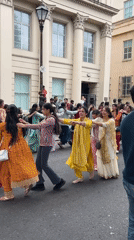 Traditional dancing and street celebration in central Belfast