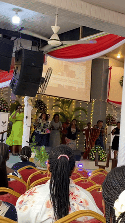 Women's choir performs at Sunday church service in Dar es-Salaam
