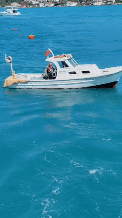 Boat traffic on Bosphorus Strait captured in Istanbul