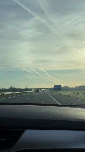 Morning highway traffic documented near Veghel, Netherlands