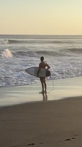 Morning life unfolds in North Kuta surf town