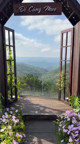 Da Lat gardens, stone gates, and panoramic hill views