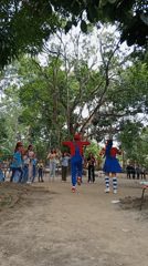 Mario, Princess Peach performers entertain children in Venezuela celebration