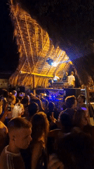 Outdoor night music party draws crowds in Pottuvil, Sri Lanka