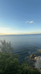 Scenic coastal overlook filmed in Sithonia, Greece