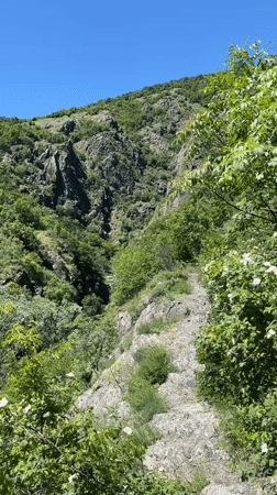 Mountain landscape captured on video near Tazha, Bulgaria