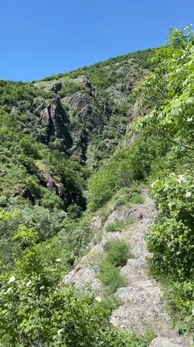 Mountain landscape captured on video near Tazha, Bulgaria