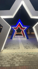 Nighttime memorial walk documented in Karachayevsk, Russia