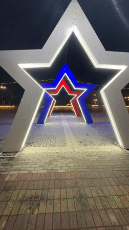 Nighttime memorial walk documented in Karachayevsk, Russia