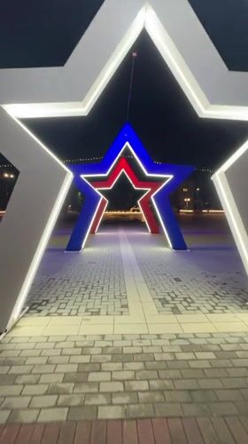 Nighttime memorial walk documented in Karachayevsk, Russia