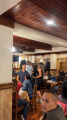 Group dances at Caracas restaurant