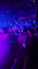 Late-night DJ set at a packed Paris club