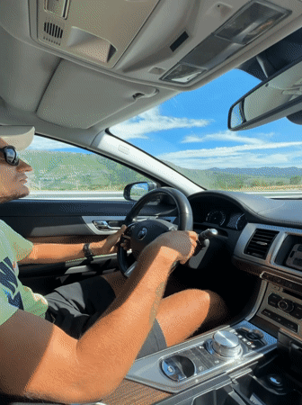Highway travel through Pelev Brijeg Montenegro June afternoon