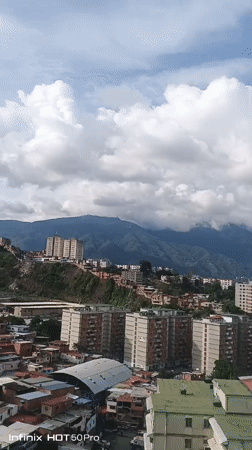 Evening snapshots of Caracas — towers, hillsides, and street life