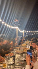 Dozen diners enjoy outdoor evening meal in Saint Paul's Bay