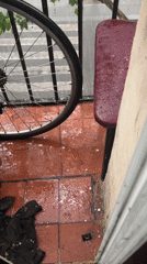 Barcelona resident documents rainy afternoon with hail and creative moments