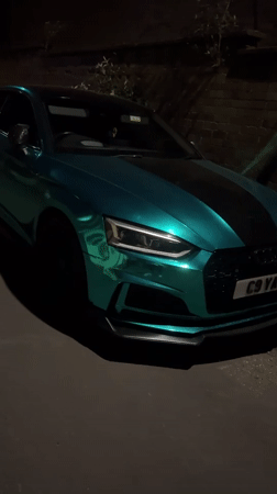 Custom Audi S5 spotted in South Kesteven nighttime parking