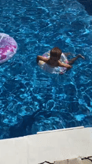 Sunny pool day in Bamboura, Abkhazia