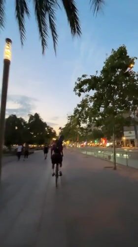 Evening bicycle tour through Barcelona's waterfront and markets at dusk