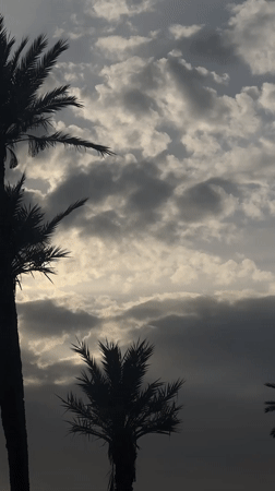 Dramatic cloudy sky captured on video in Marrakesh