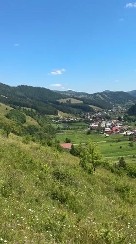 Mountain scenery from the Romanian highlands on a clear summer day