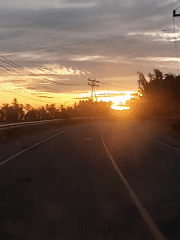 Road travel scenes captured in Indonesia's Aceh province