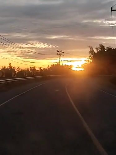 Road travel scenes captured in Indonesia's Aceh province