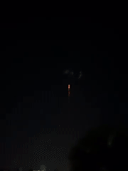 Fireworks display illuminates night sky over Kandahar, Afghanistan