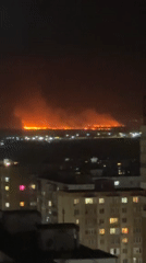Large fire burns near Rostov-on-Don, visible across city