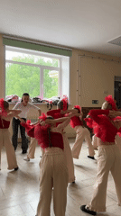 Young dancers practice synchronized routines at Chaikovsky studio