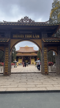 Early morning temple visit documented in Da Lat, Vietnam