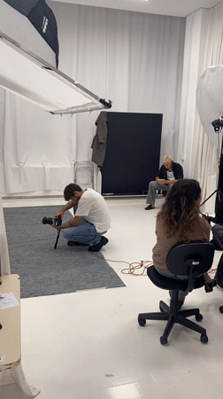 Photography session captured in Porto Alegre studio space