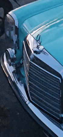 Vintage Mercedes spotted in Denpasar parking area