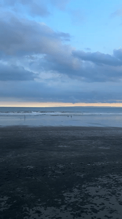 Evening beach scene captured in Mendoyo, Indonesia